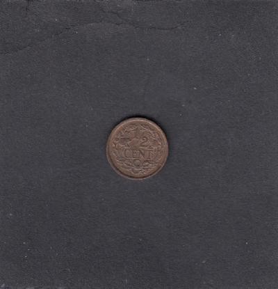 Beschrijving: 1/2 Cent WILHELMINA 